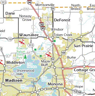madison sun map